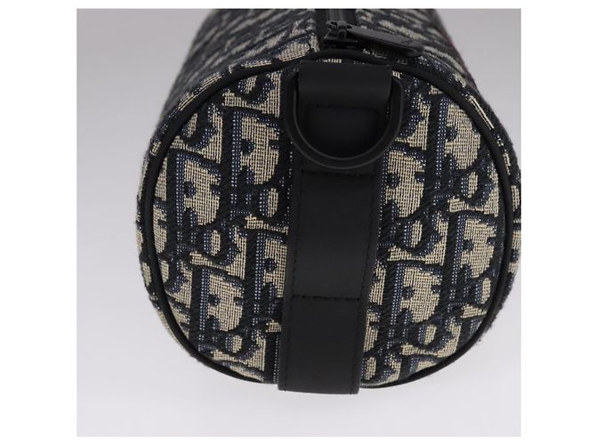 Borsa a spalla in tela obliqua Trotter Christian Dior in coniglio blu Auth 108919SM - vista 3