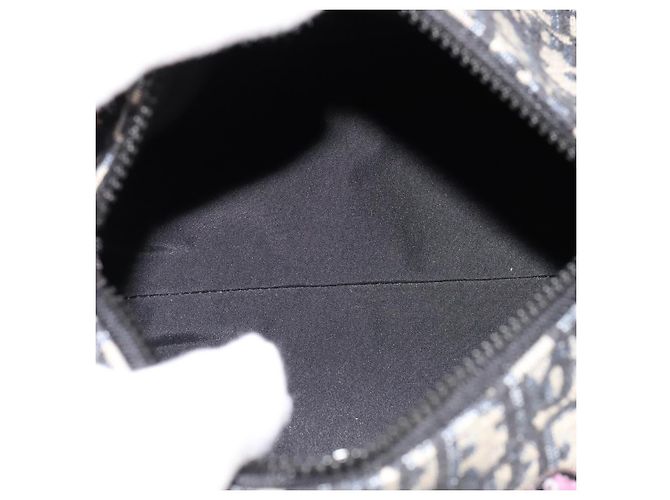 Borsa a spalla in tela obliqua Trotter Christian Dior in coniglio blu Auth 108919SM - vista 9