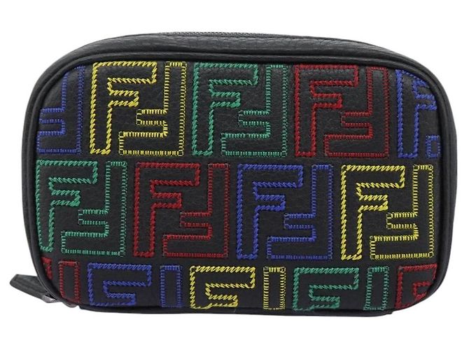 FENDI Zucca Canvas Schultertasche Mehrfarbig Schwarz Auth 112594SAM Mehrfarben - Ansicht 2