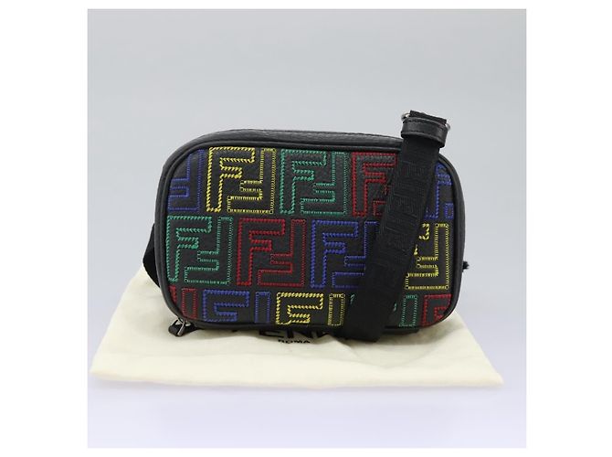FENDI Zucca Canvas Schultertasche Mehrfarbig Schwarz Auth 112594SAM Mehrfarben - Ansicht 22