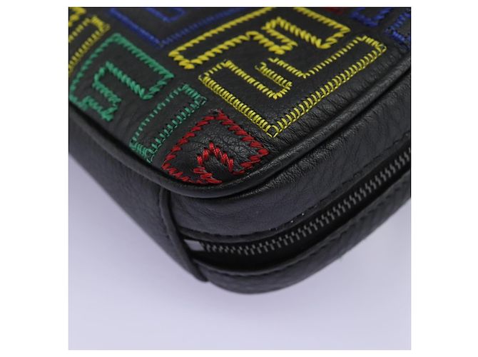 FENDI Zucca Canvas Schultertasche Mehrfarbig Schwarz Auth 112594SAM Mehrfarben - Ansicht 9