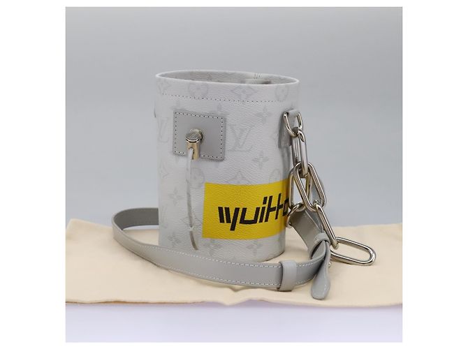 LOUIS VUITTON Monogram Borsa a Spalla Nanobag Bianco Gesso Grigio M44631 Auth 105949SAM Marrone Monogramma - vista 12