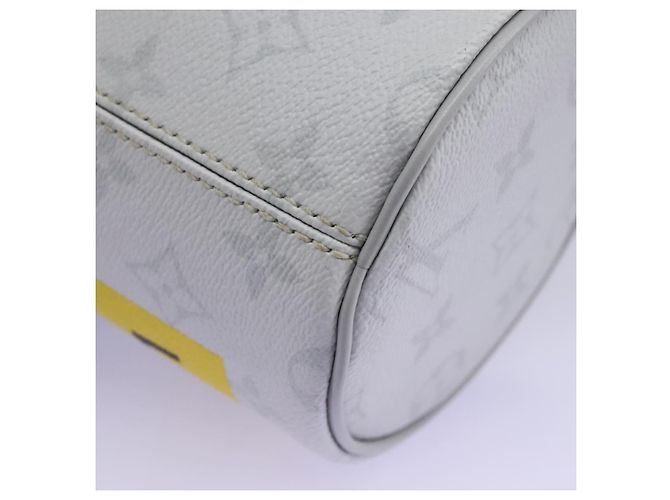 LOUIS VUITTON Monogram Borsa a Spalla Nanobag Bianco Gesso Grigio M44631 Auth 105949SAM Marrone Monogramma - vista 17
