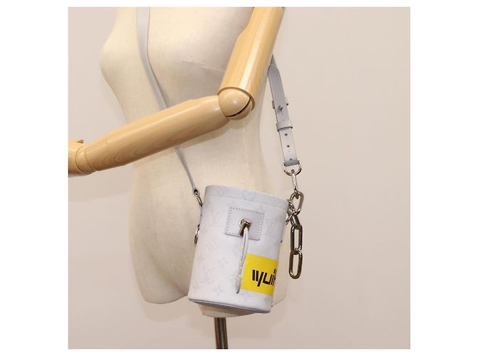 LOUIS VUITTON Monogram Borsa a Spalla Nanobag Bianco Gesso Grigio M44631 Auth 105949SAM Marrone Monogramma - vista 24