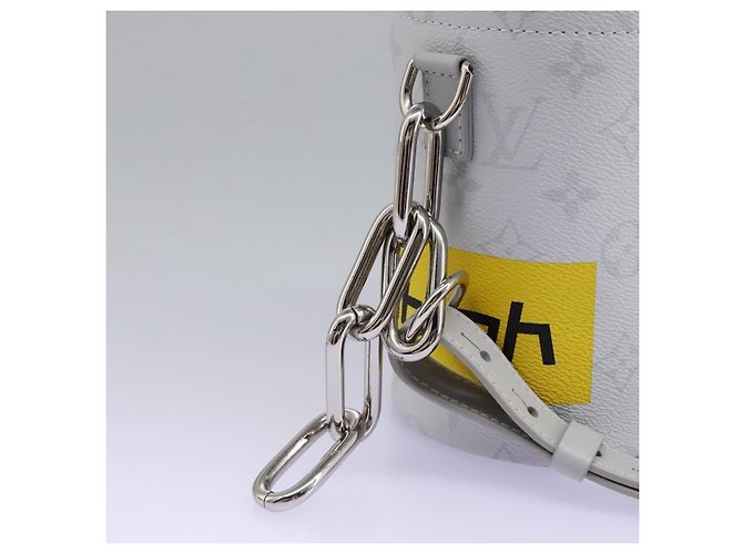 LOUIS VUITTON Monogram Borsa a Spalla Nanobag Bianco Gesso Grigio M44631 Auth 105949SAM Marrone Monogramma - vista 9