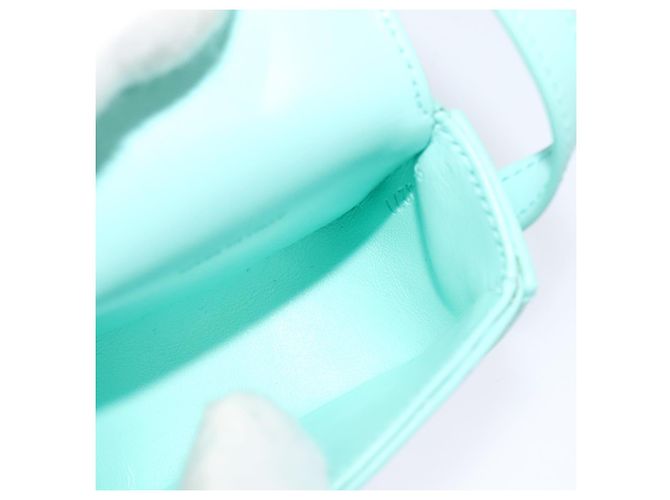 Céline Borsa a spalla mini Claude Triomphe in pelle azzurro chiaro Auth 114195SAV Blu chiaro - vista 18