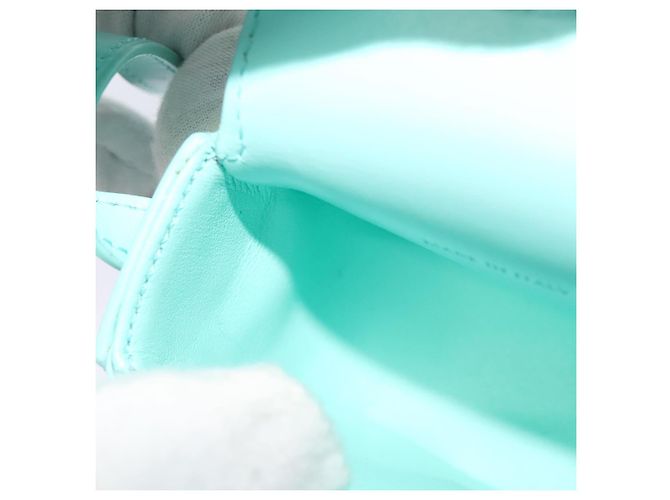 Céline Borsa a spalla mini Claude Triomphe in pelle azzurro chiaro Auth 114195SAV Blu chiaro - vista 19