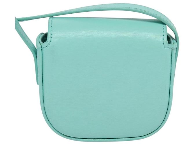 Céline Borsa a spalla mini Claude Triomphe in pelle azzurro chiaro Auth 114195SAV Blu chiaro - vista 2
