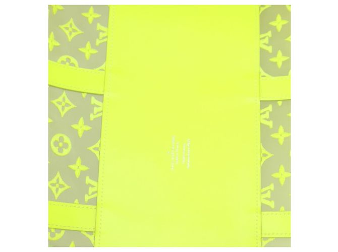LOUIS VUITTON Borsa Keepall Bandoulière 50 Trasparente Gialla M55380 Auth 112531SM Giallo - vista 11