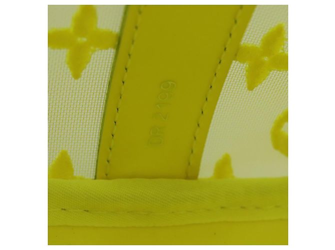 LOUIS VUITTON Borsa Keepall Bandoulière 50 Trasparente Gialla M55380 Auth 112531SM Giallo - vista 12