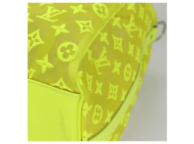 LOUIS VUITTON Borsa Keepall Bandoulière 50 Trasparente Gialla M55380 Auth 112531SM Giallo - vista 16