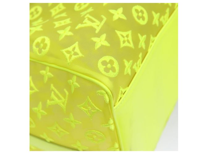 LOUIS VUITTON Borsa Keepall Bandoulière 50 Trasparente Gialla M55380 Auth 112531SM Giallo - vista 17