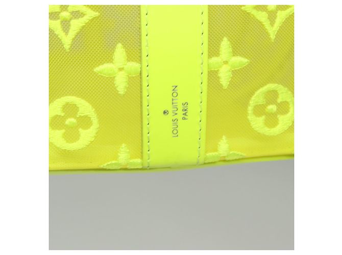 LOUIS VUITTON Borsa Keepall Bandoulière 50 Trasparente Gialla M55380 Auth 112531SM Giallo - vista 19