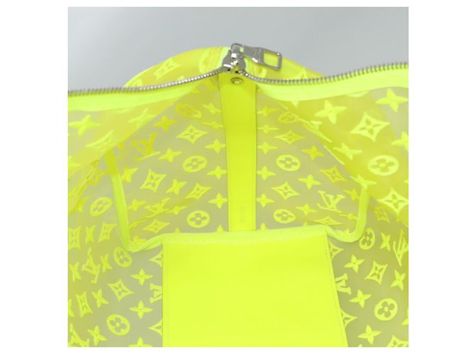 LOUIS VUITTON Borsa Keepall Bandoulière 50 Trasparente Gialla M55380 Auth 112531SM Giallo - vista 23