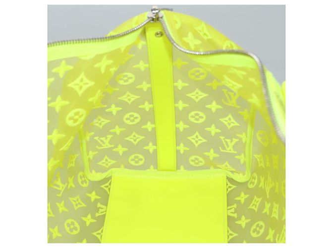 LOUIS VUITTON Borsa Keepall Bandoulière 50 Trasparente Gialla M55380 Auth 112531SM Giallo - vista 24