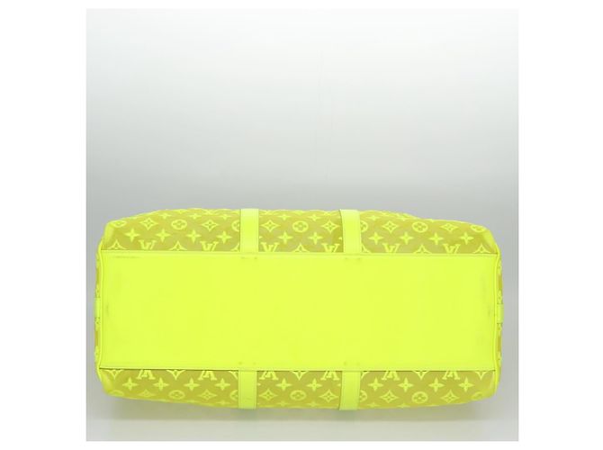 LOUIS VUITTON Borsa Keepall Bandoulière 50 Trasparente Gialla M55380 Auth 112531SM Giallo - vista 6