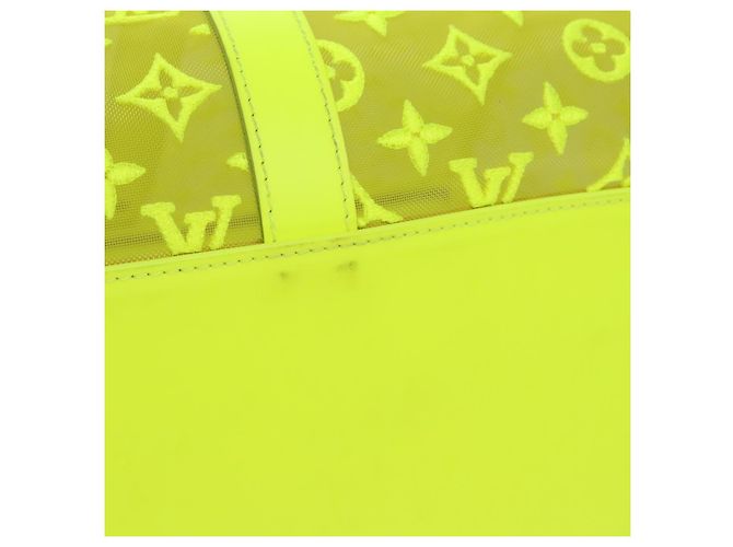 LOUIS VUITTON Borsa Keepall Bandoulière 50 Trasparente Gialla M55380 Auth 112531SM Giallo - vista 7