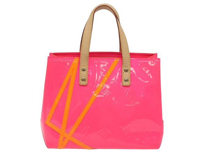 LOUIS VUITTON Monogram Vernis Fluo Reade PM Borsa a Mano Rossa M91903 Auth yk17584SAV Rosso Arancione - vista 13