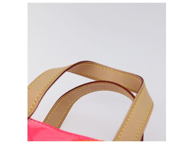 LOUIS VUITTON Monogram Vernis Fluo Reade PM Borsa a Mano Rossa M91903 Auth yk17584SAV Rosso Arancione - vista 14