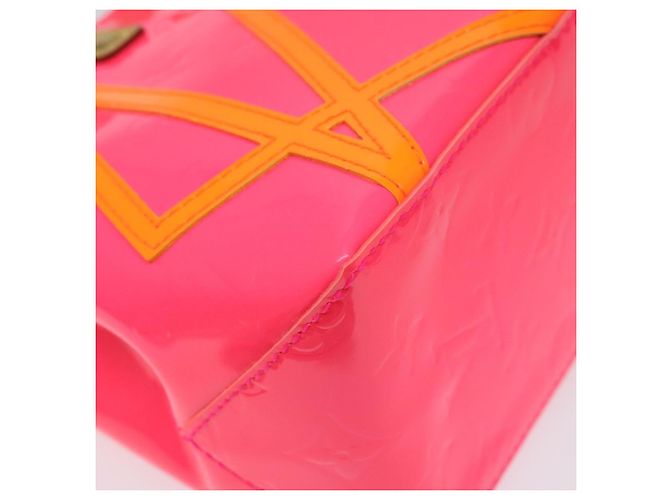 LOUIS VUITTON Monogram Vernis Fluo Reade PM Borsa a Mano Rossa M91903 Auth yk17584SAV Rosso Arancione - vista 16