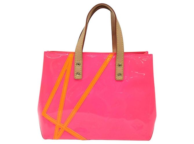LOUIS VUITTON Monogram Vernis Fluo Reade PM Borsa a Mano Rossa M91903 Auth yk17584SAV Rosso Arancione - vista 2