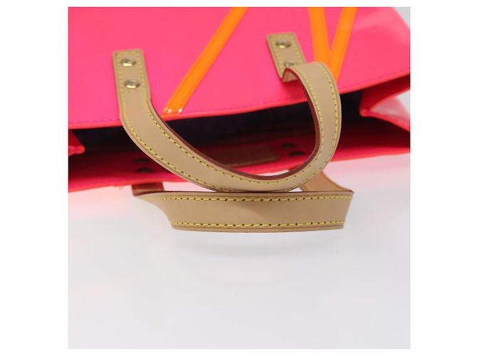 LOUIS VUITTON Monogram Vernis Fluo Reade PM Borsa a Mano Rossa M91903 Auth yk17584SAV Rosso Arancione - vista 7
