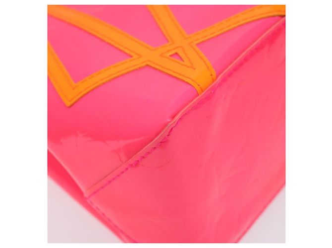 LOUIS VUITTON Monogram Vernis Fluo Reade PM Borsa a Mano Rossa M91903 Auth yk17584SAV Rosso Arancione - vista 8
