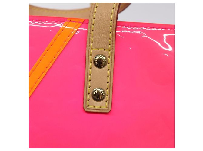 LOUIS VUITTON Monogram Vernis Fluo Reade PM Borsa a Mano Rossa M91903 Auth yk17584SAV Rosso Arancione - vista 9