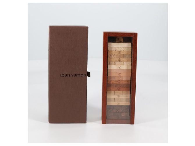 LOUIS VUITTON Jenga Bois Marron LV Auth 133670SM - vue 16