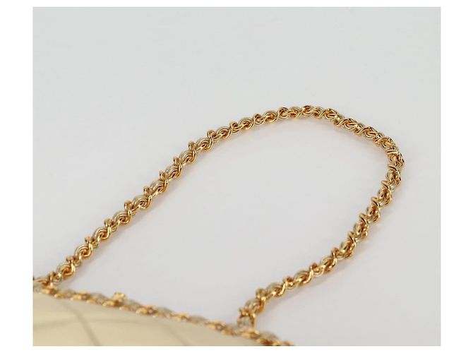 CHANEL Borsa a Spalla Matelassé in Pelle Catena Oro CC Auth 134853SM D'oro - vista 14