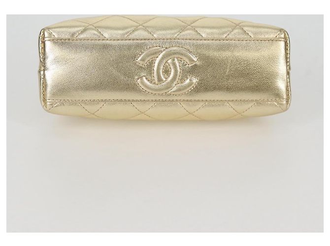 CHANEL Borsa a Spalla Matelassé in Pelle Catena Oro CC Auth 134853SM D'oro - vista 5