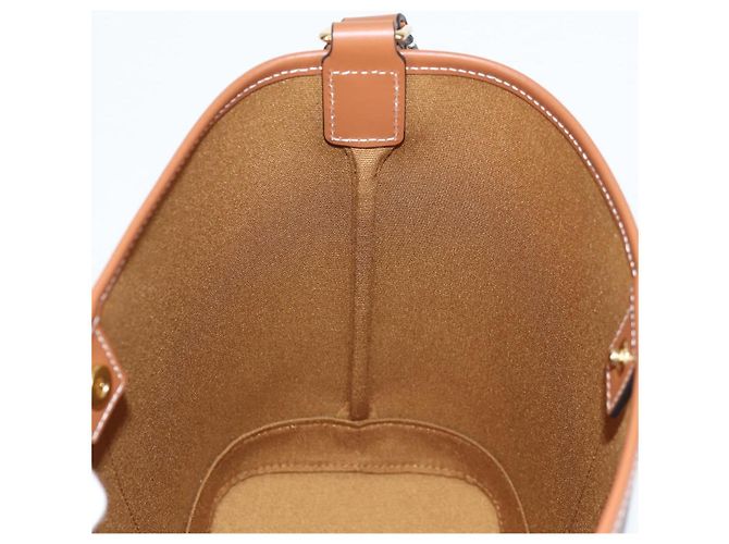 Céline Borsa a spalla a secchiello Triomphe Small in PVC pelle nera e oro Auth 135273SM Nero D'oro - vista 21