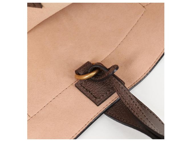 Borsa tote in PVC beige oro e rosso della linea Sherry GG Supreme di GUCCI Auth 135289SAM - vista 23