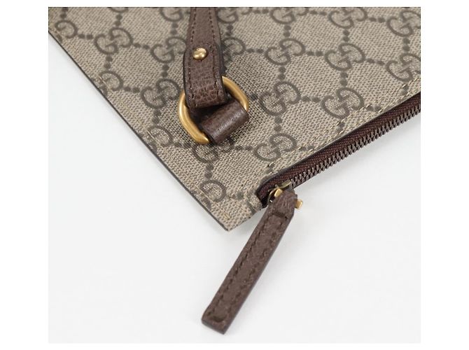 Borsa tote in PVC beige oro e rosso della linea Sherry GG Supreme di GUCCI Auth 135289SAM - vista 26