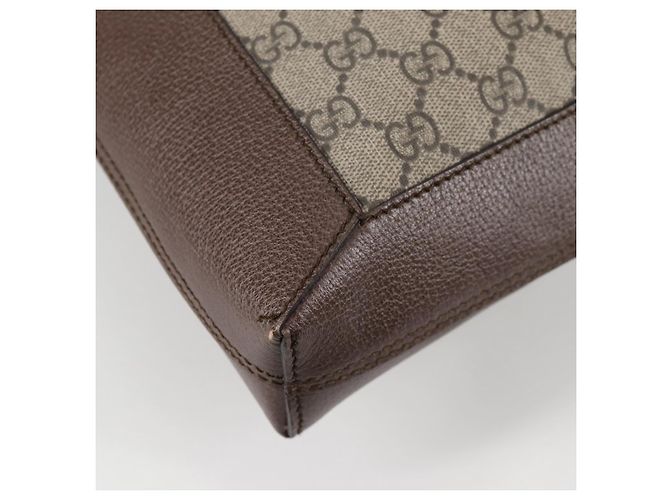 Borsa tote in PVC beige oro e rosso della linea Sherry GG Supreme di GUCCI Auth 135289SAM - vista 8