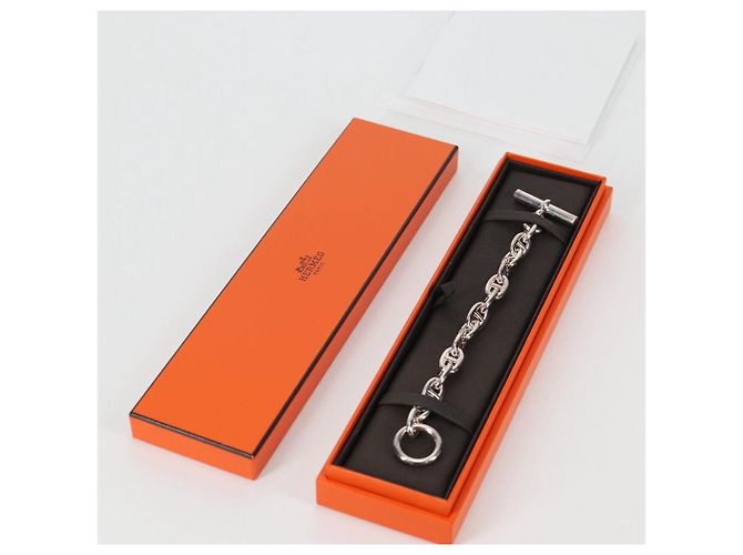 Hermès Bracciale Chaine d'Ancre MM HERMES Ag925 14 Link Argento Auth 134934SM - vista 10