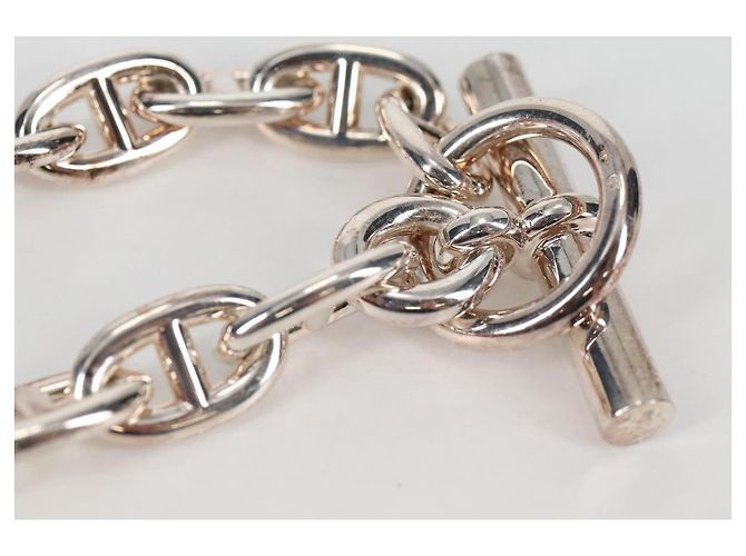 Hermès Bracciale Chaine d'Ancre MM HERMES Ag925 14 Link Argento Auth 134934SM - vista 4