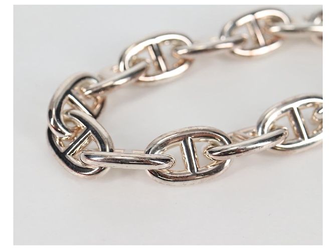 Hermès Bracciale Chaine d'Ancre MM HERMES Ag925 14 Link Argento Auth 134934SM - vista 5