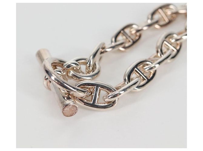 Hermès Bracciale Chaine d'Ancre MM HERMES Ag925 14 Link Argento Auth 134934SM - vista 7