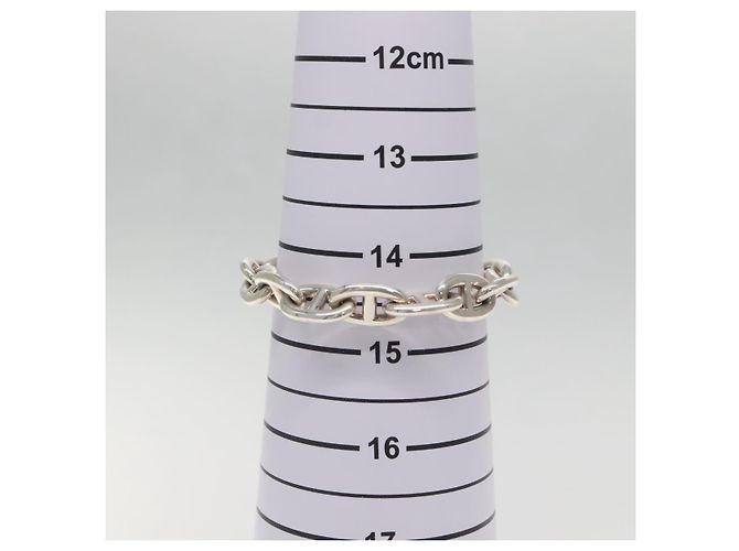 Hermès Pulsera Chaine d'Ancre MM HERMES Ag925 14 Enlaces Plata Auth 134933SM - vista 10