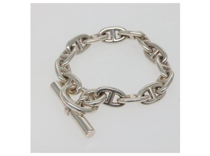 Hermès Pulsera Chaine d'Ancre MM HERMES Ag925 14 Enlaces Plata Auth 134933SM - vista 5