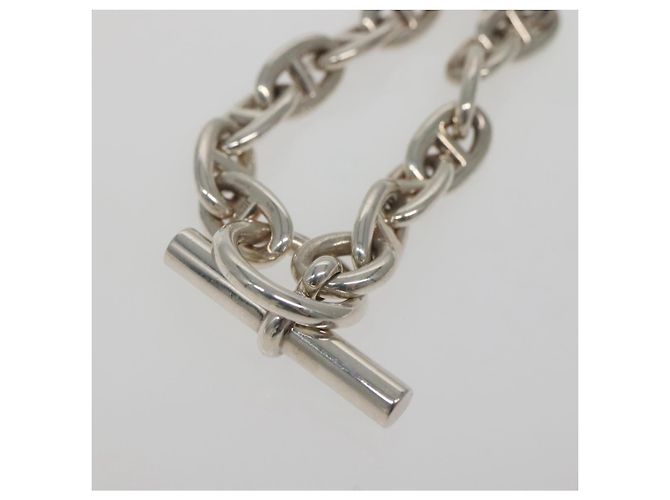 Hermès Pulsera Chaine d'Ancre MM HERMES Ag925 14 Enlaces Plata Auth 134933SM - vista 6