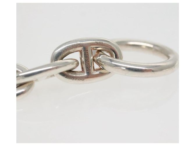 Hermès Pulsera Chaine d'Ancre MM HERMES Ag925 14 Enlaces Plata Auth 134933SM - vista 9