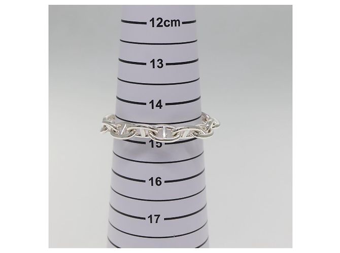 Hermès Bracciale Chaine d'Ancre MM HERMES Ag925 14 Link Argento Auth 134932SM - vista 10