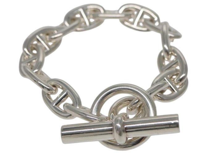 Hermès Bracciale Chaine d'Ancre MM HERMES Ag925 14 Link Argento Auth 134932SM - vista 2