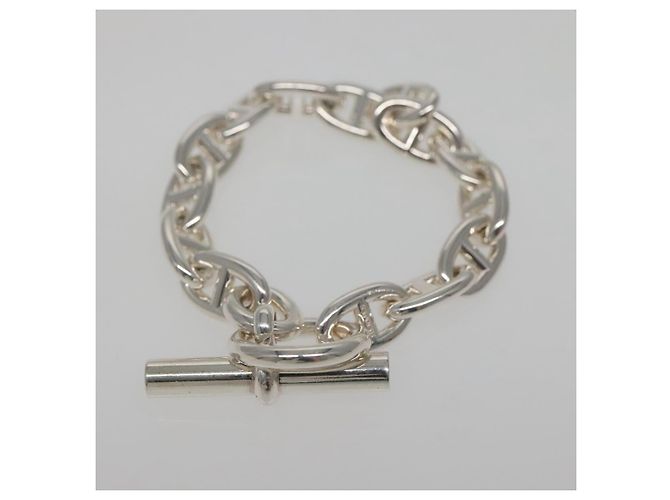 Hermès Bracciale Chaine d'Ancre MM HERMES Ag925 14 Link Argento Auth 134932SM - vista 5