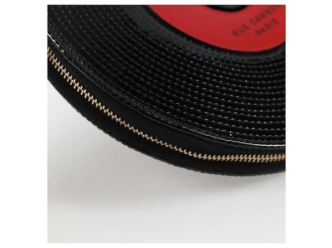 Pochette CHANEL Pelle verniciata Nera CC Auth 136541SM Nero - vista 14