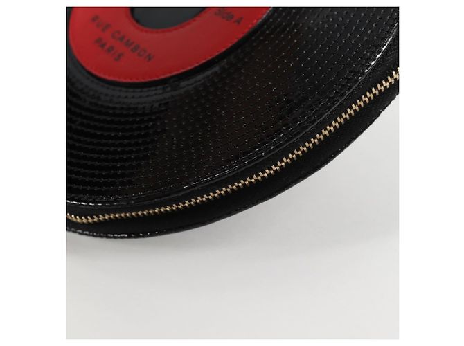 Pochette CHANEL Pelle verniciata Nera CC Auth 136541SM Nero - vista 15