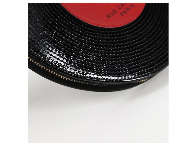 Pochette CHANEL Pelle verniciata Nera CC Auth 136541SM Nero - vista 16
