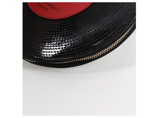 Pochette CHANEL Pelle verniciata Nera CC Auth 136541SM Nero - vista 17